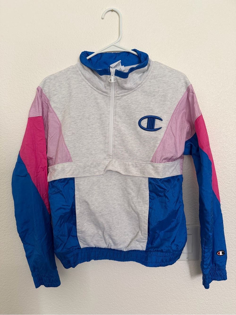 Vintage Champion Colorblock Half-Zip Pullover